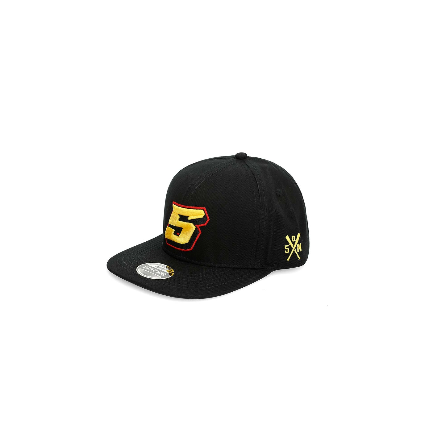 "5OM RACING" Snapback Cap Black