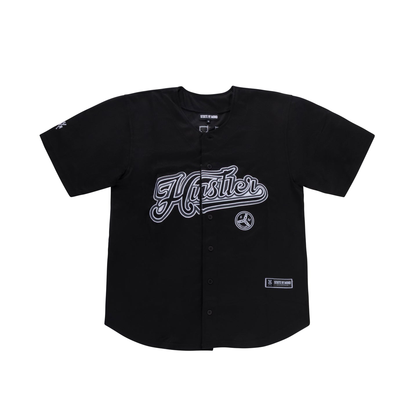"HUSTLER FAST PRO" by Guè Baseball Jersey Black