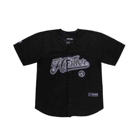 "HUSTLER FAST PRO" by Guè Baseball Jersey Black