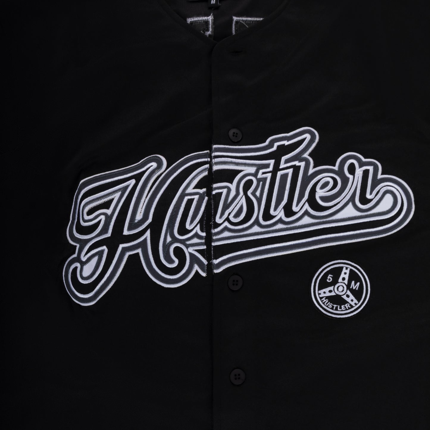 "HUSTLER FAST PRO" by Guè Baseball Jersey Black