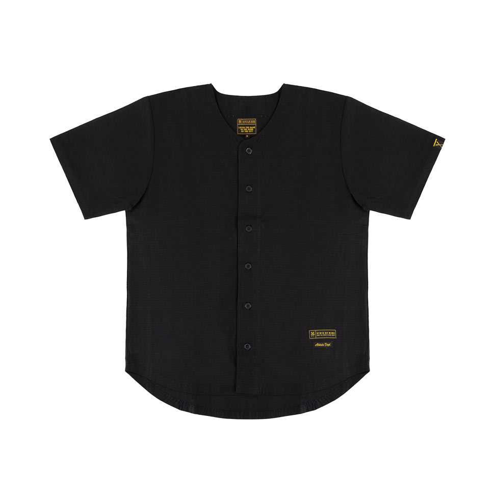 " RETROFUTURE BASIC " Baseball Shirt Black