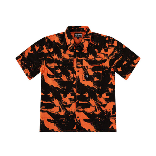 " RETROFUTURE COMBAT " Shirt Orange Camo