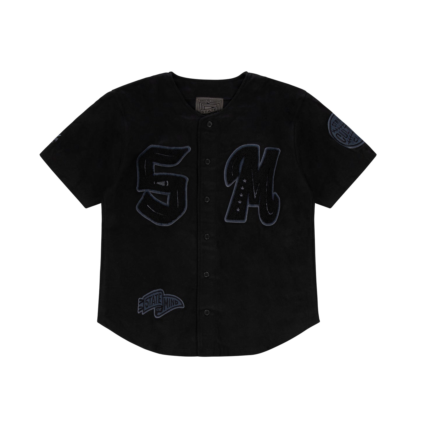 "LONE WOLVES" Baseball Jersey Black