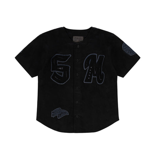 "LONE WOLVES" Baseball Jersey Black