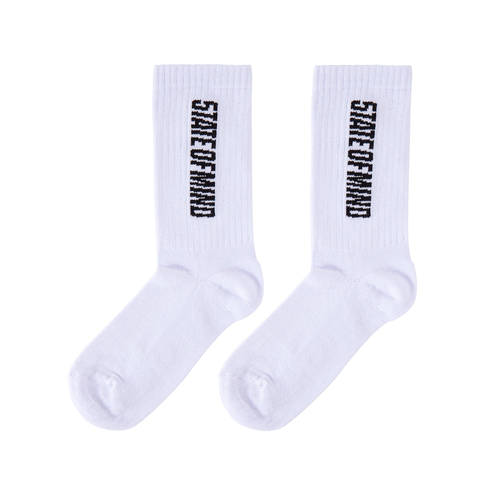 " BOX LOGO " Socks White