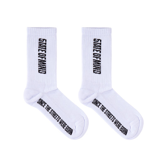 " BOX LOGO " Socks White