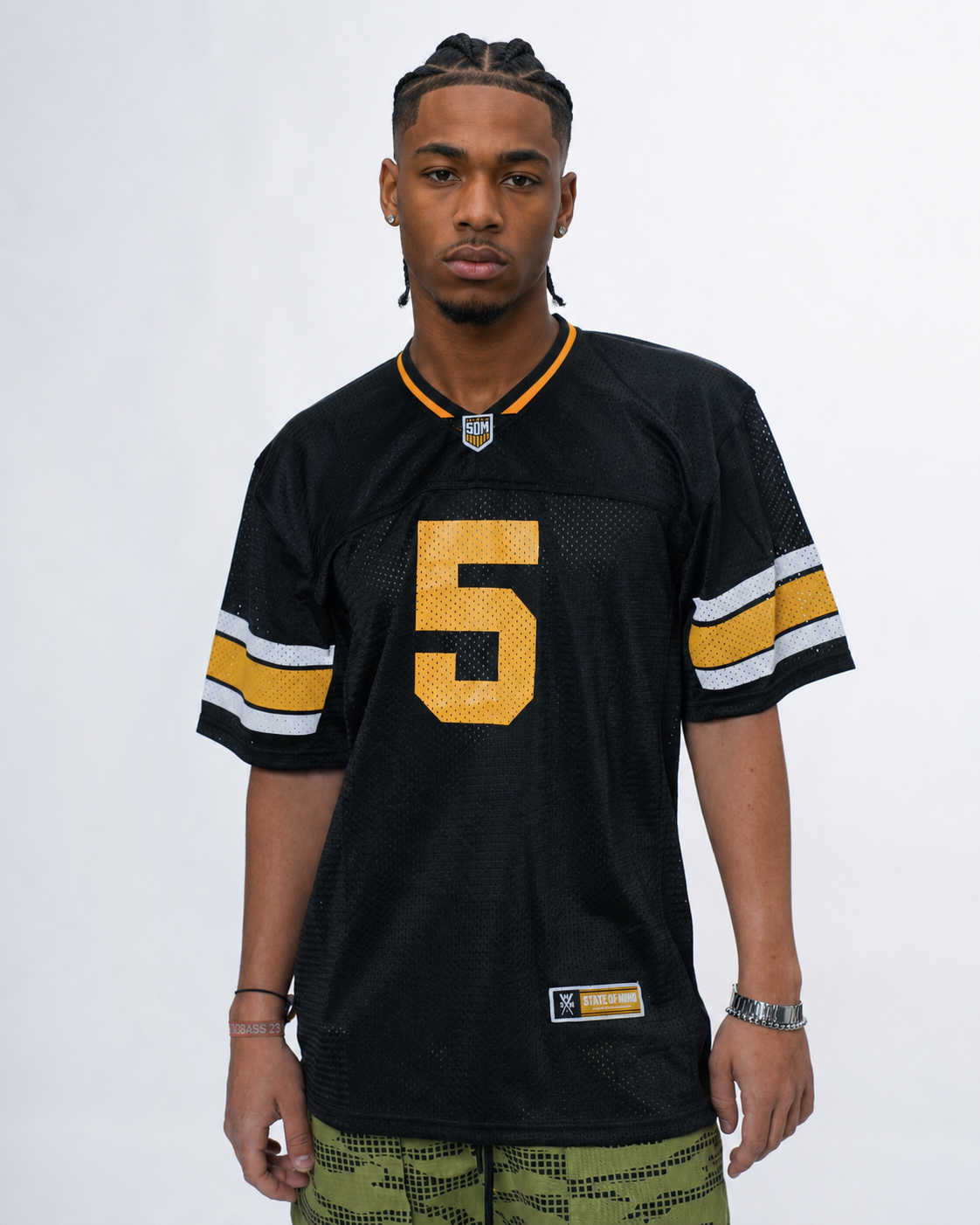 "5OM OG CLASSIC" Football Jersey Black
