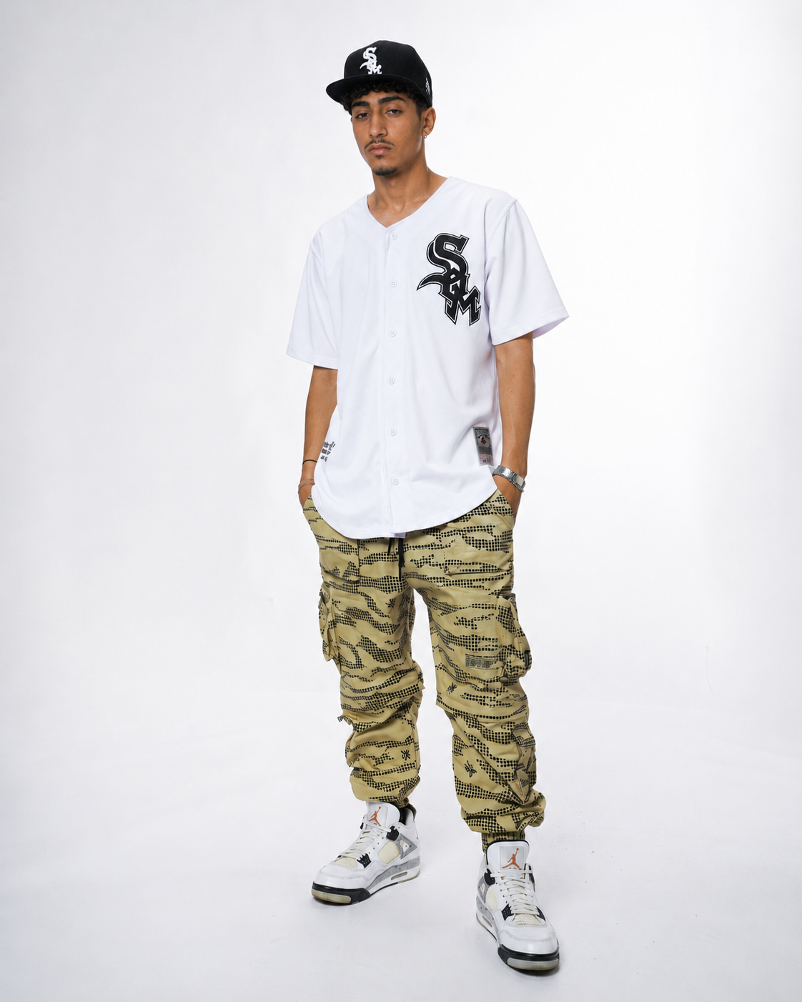 "5OX OG" Baseball Shirt White