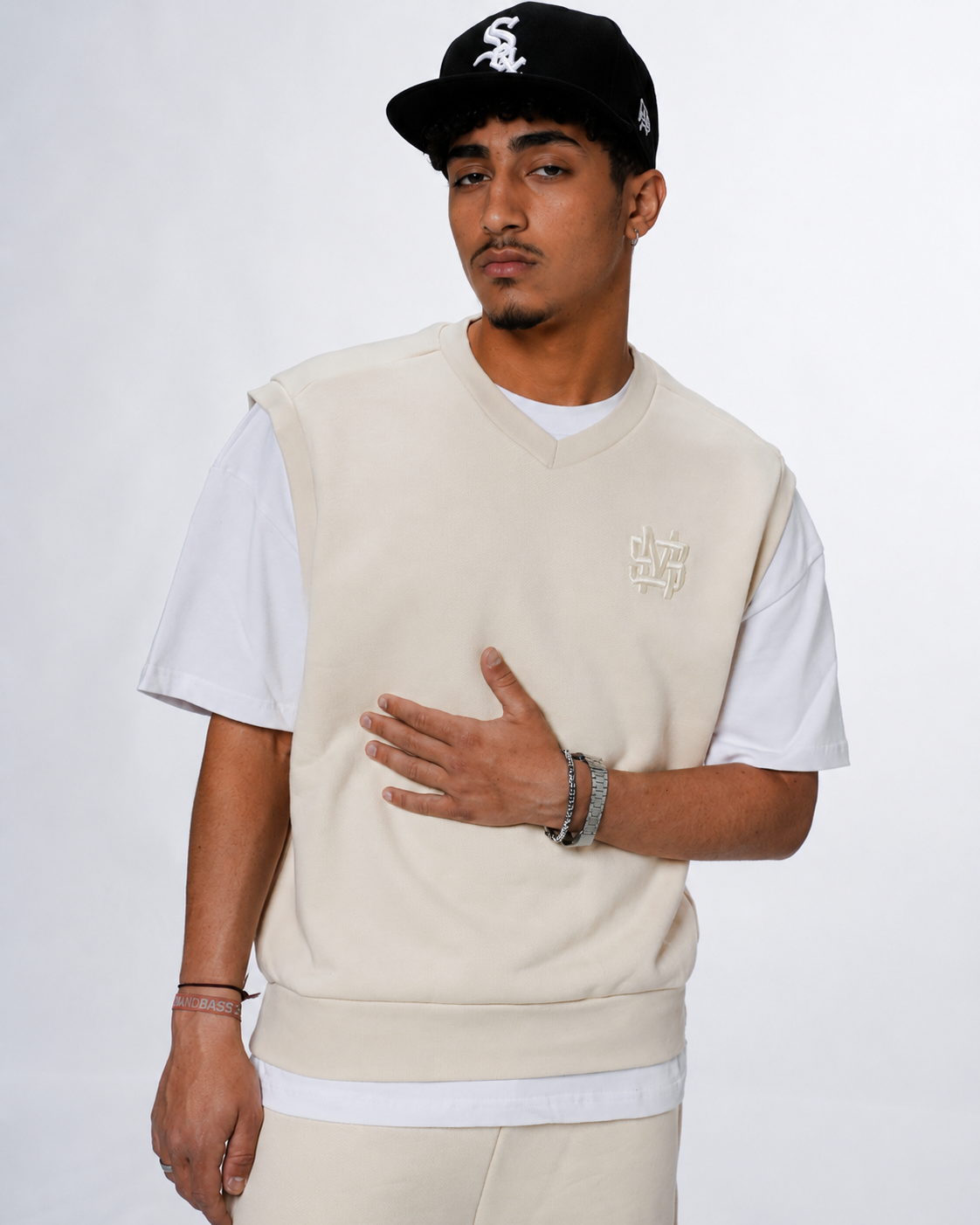 "MONOGRAM" Gilet Sand T/T 500g