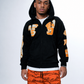 "MONOGRAM" Hoodie mit Reißverschluss, Dunkelgrau
