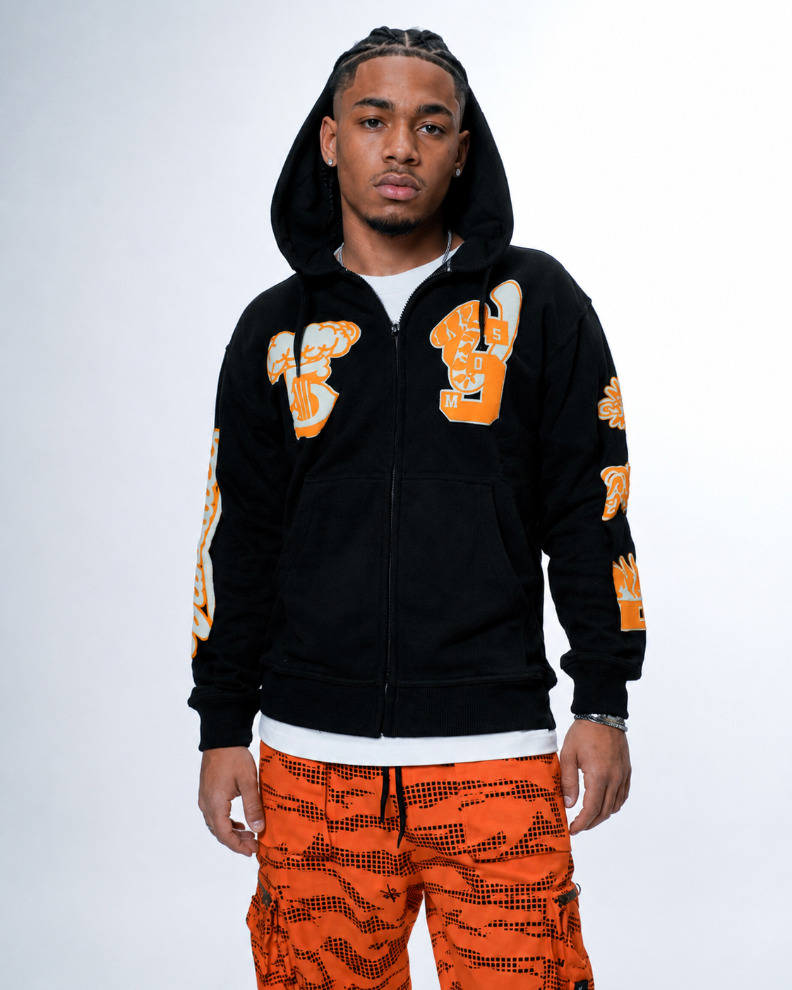"VANDALZ HOME" Hoodie Zip Black