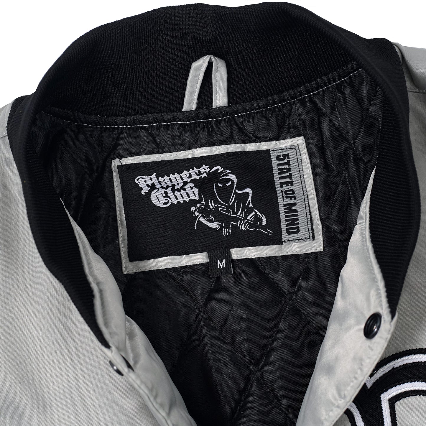 "5OM x Players Club" Bomber Jacket Silver