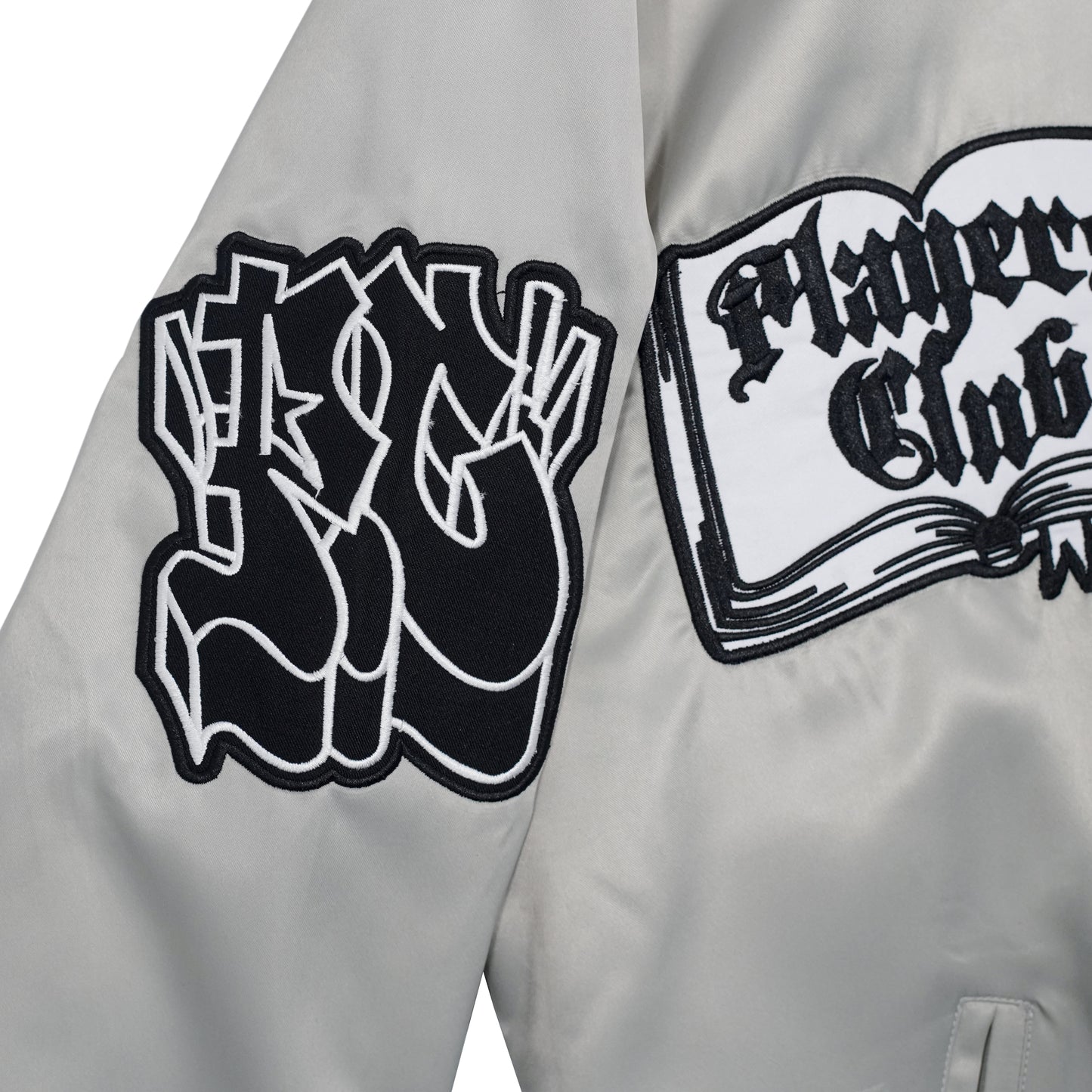 "5OM x Players Club" Bomber Jacket Silver