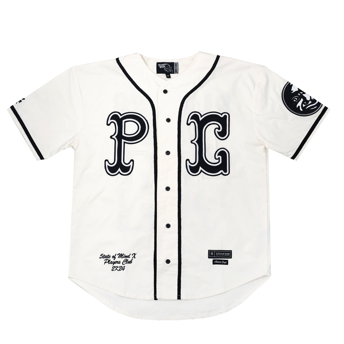 "5OM x Players Club" Baseball Jersey Off white