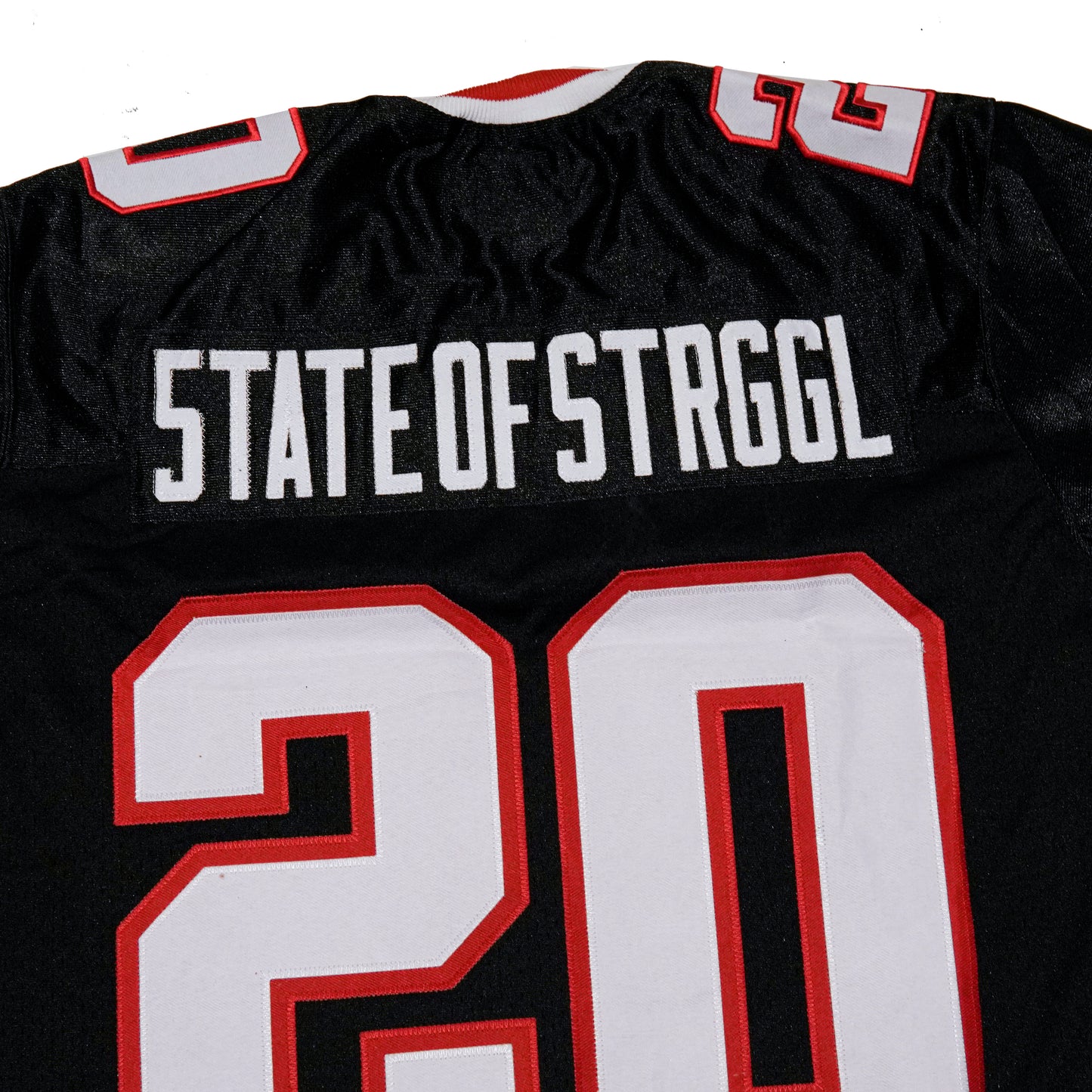 " 5OM x UNLIMITED STRUGGLE " Numbered Football Jersey Black