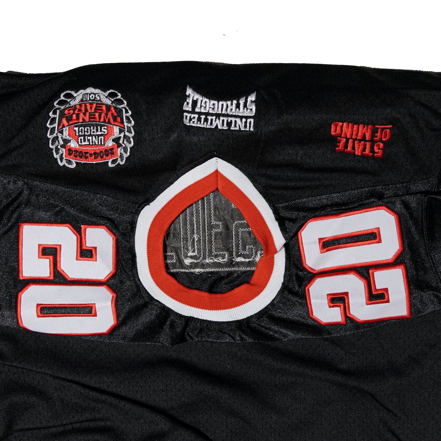 " 5OM x UNLIMITED STRUGGLE " Numbered Football Jersey Black