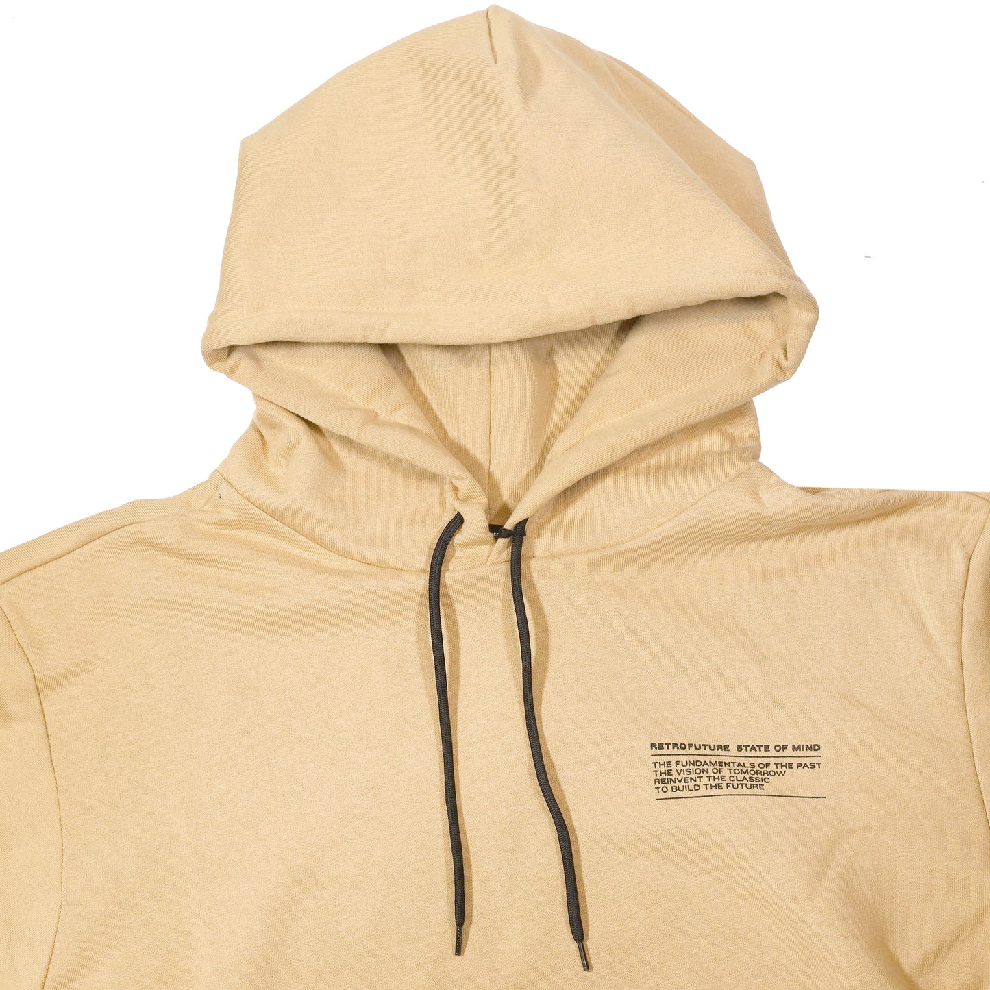 " RETROFUTURE BASIC " Regular Hoodie Khaki