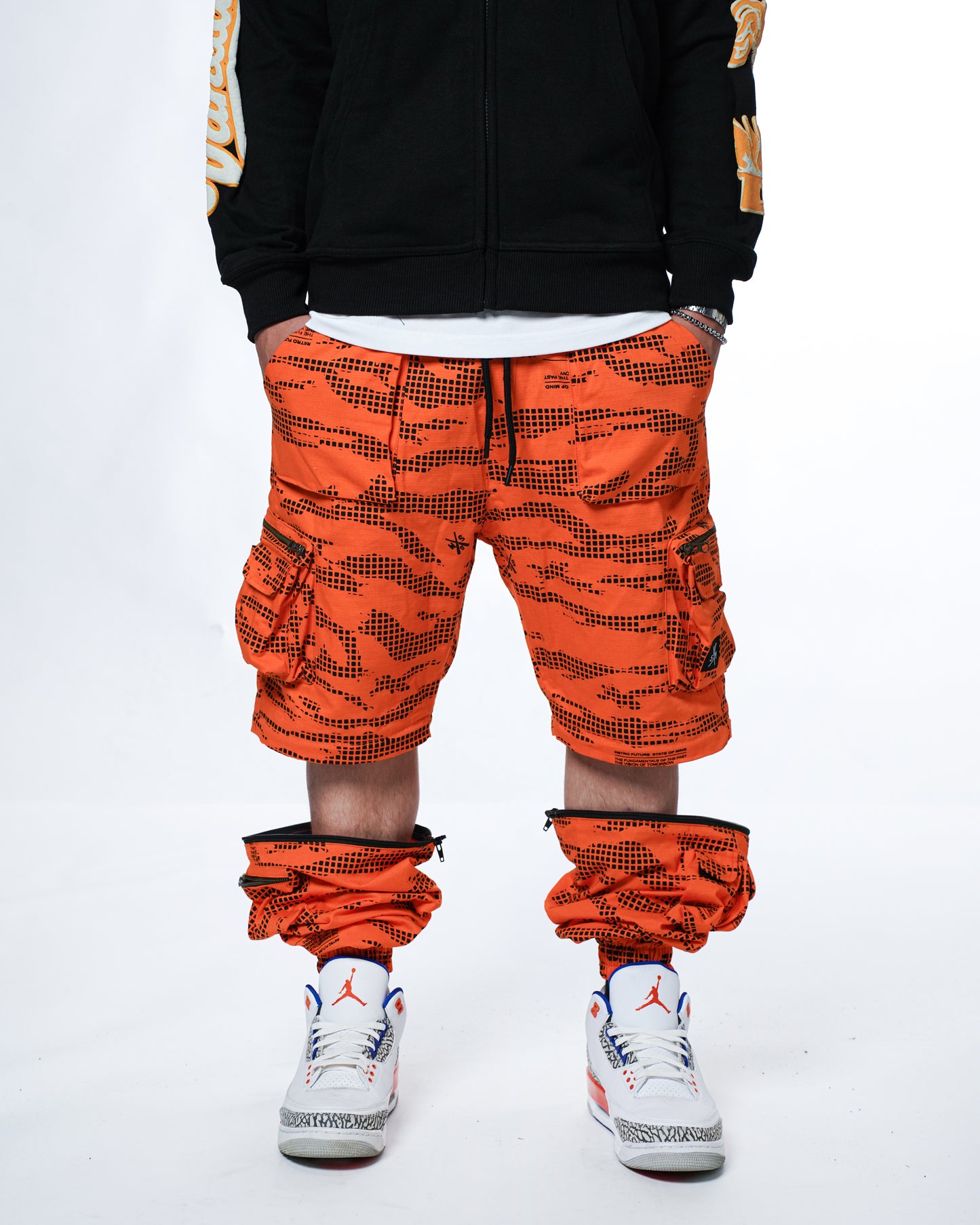" RETROFUTURE CARGO " Modulable Cargo Jogger Orange Camo