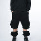 " RETROFUTURE CARGO " Modulable Cargo Jogger Black
