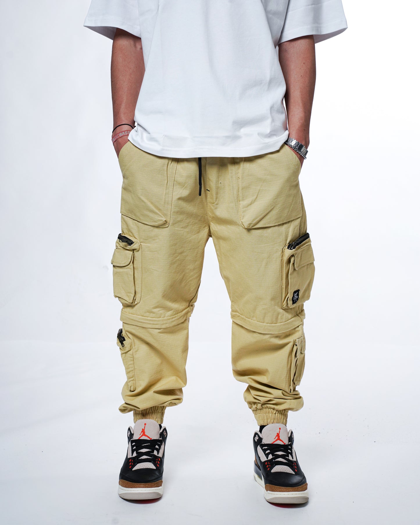 " RETROFUTURE CARGO " Modulable Cargo Jogger Sand