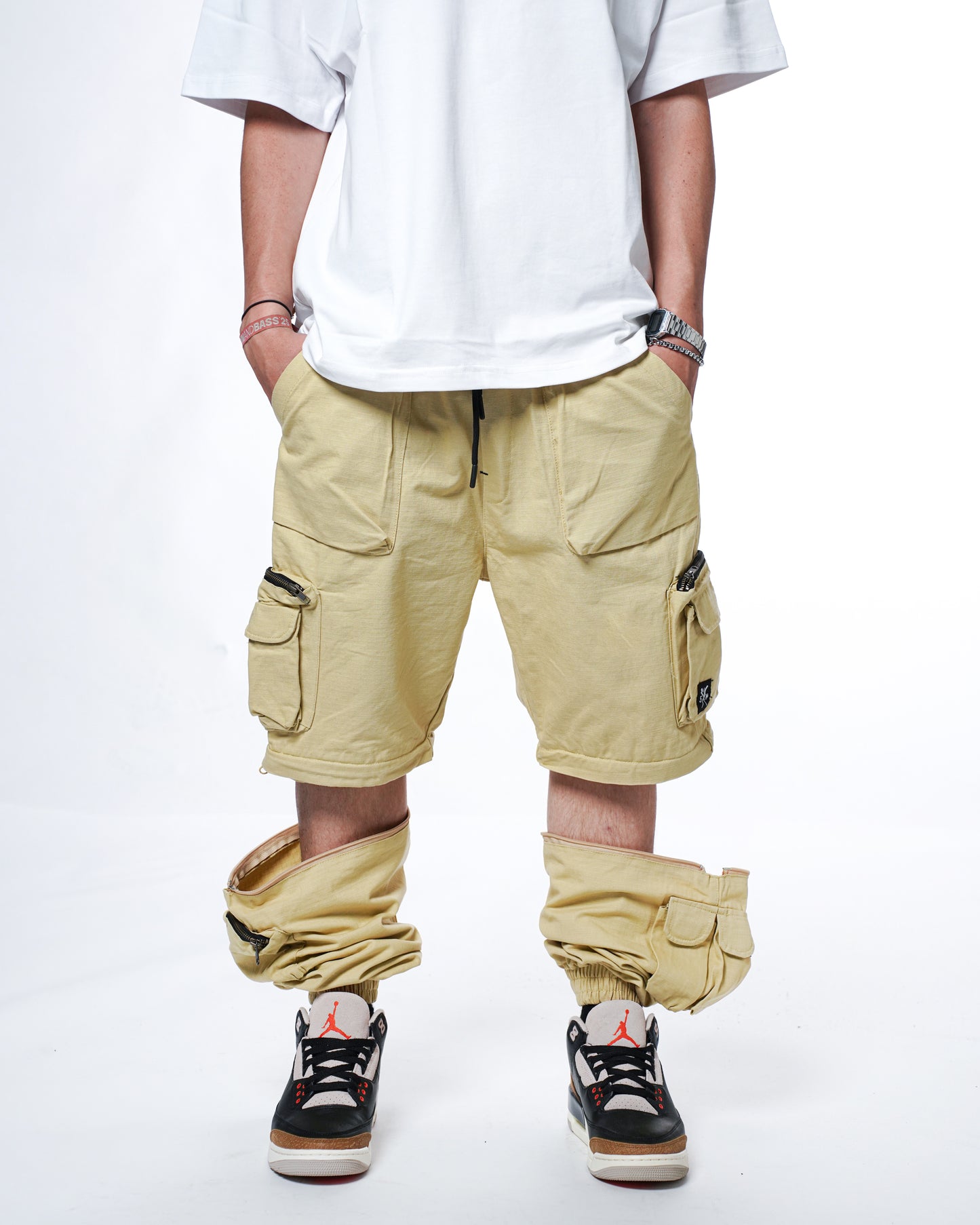 " RETROFUTURE CARGO " Modulable Cargo Jogger Sand