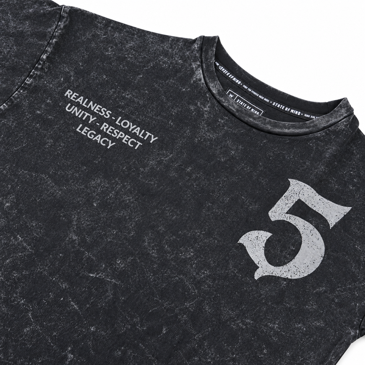 "VDV x 5TATE OF MIND" T-shirt Washed Black