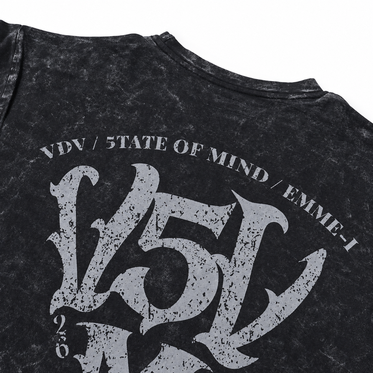 "VDV x 5TATE OF MIND" T-shirt Washed Black