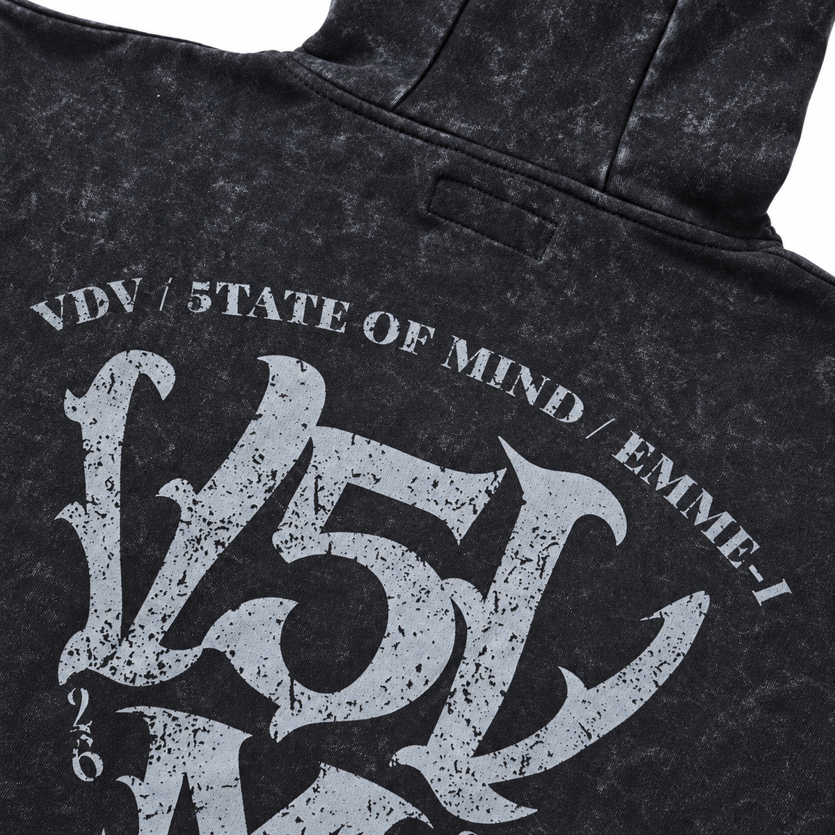 "VDV x 5TATE OF MIND" Hoodie Washed Black