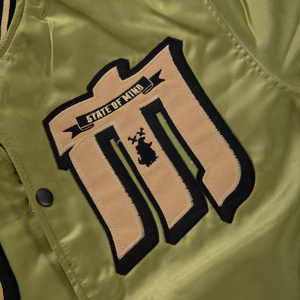 " 5OMZILLA " Bomber Jacket Military Green