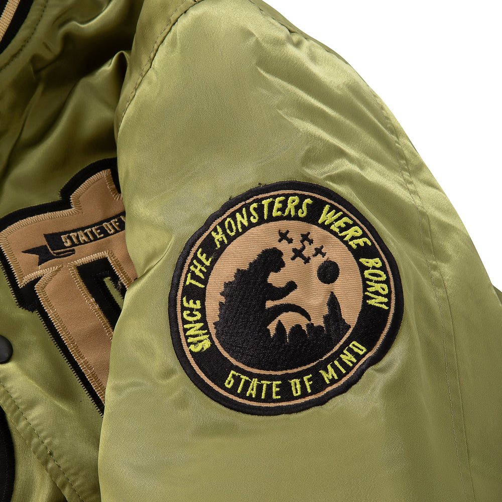 " 5OMZILLA " Bomber Jacket Military Green
