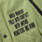 " 5OMZILLA " Varsity Jacket Military Green