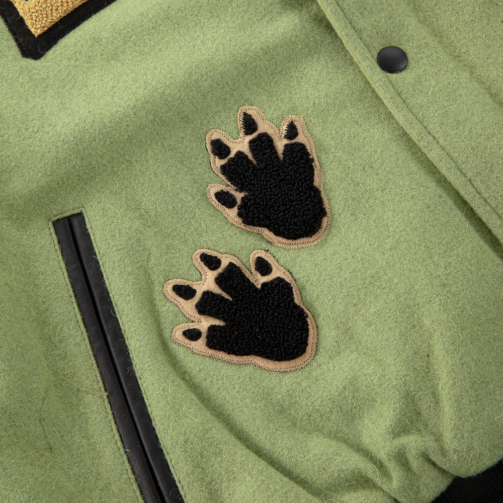 " 5OMZILLA " Varsity Jacket Military Green