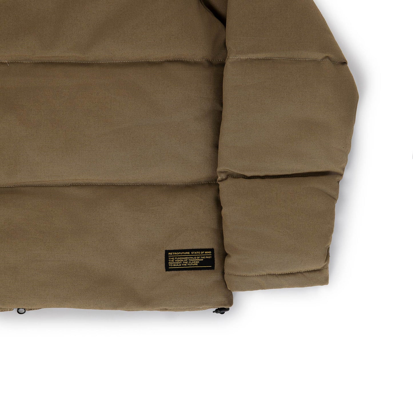 "RETROFUTURE BASIC" RF Puffer Jacket Khaki