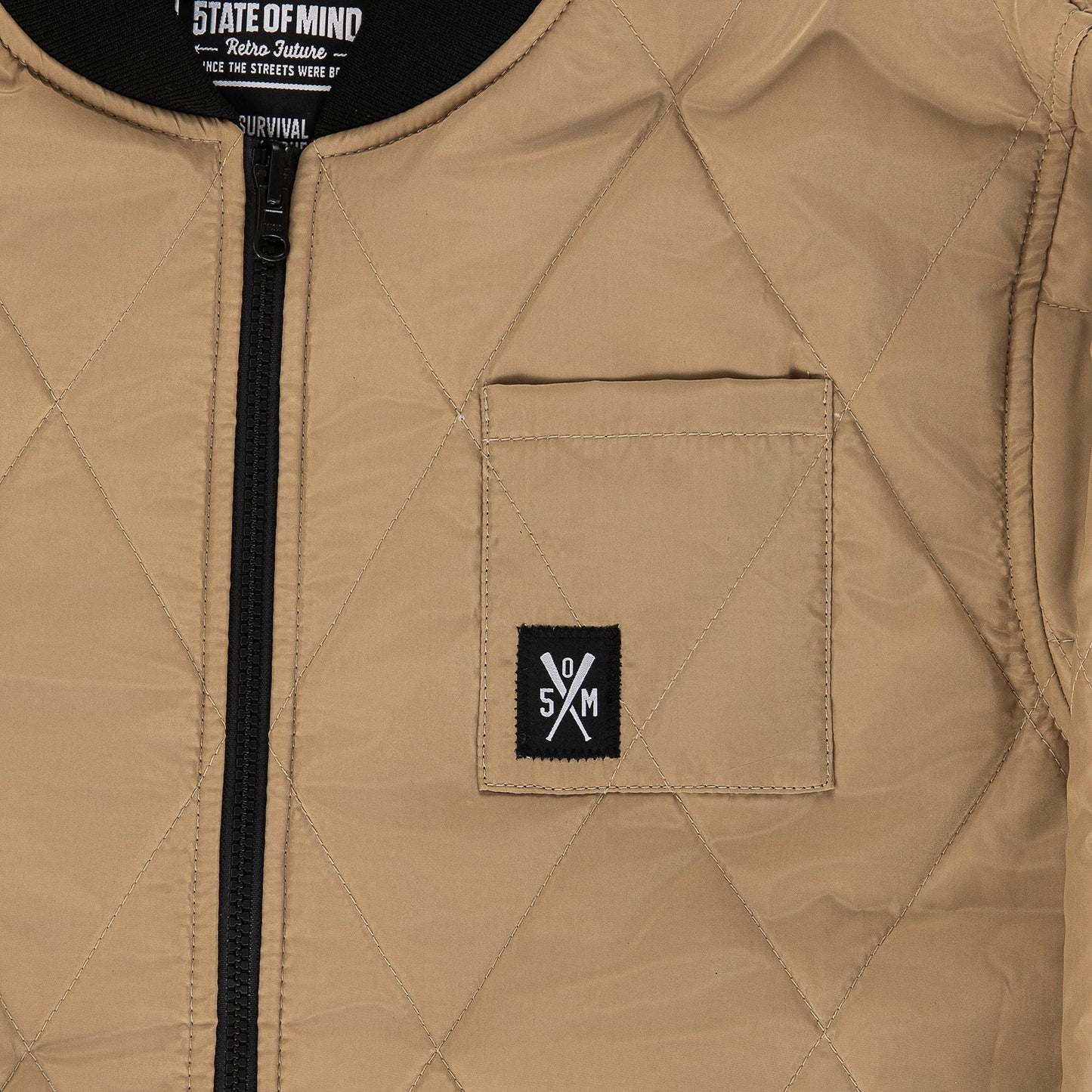 "RETROFUTURE CARGO" RF Quilted Bomber Khaki