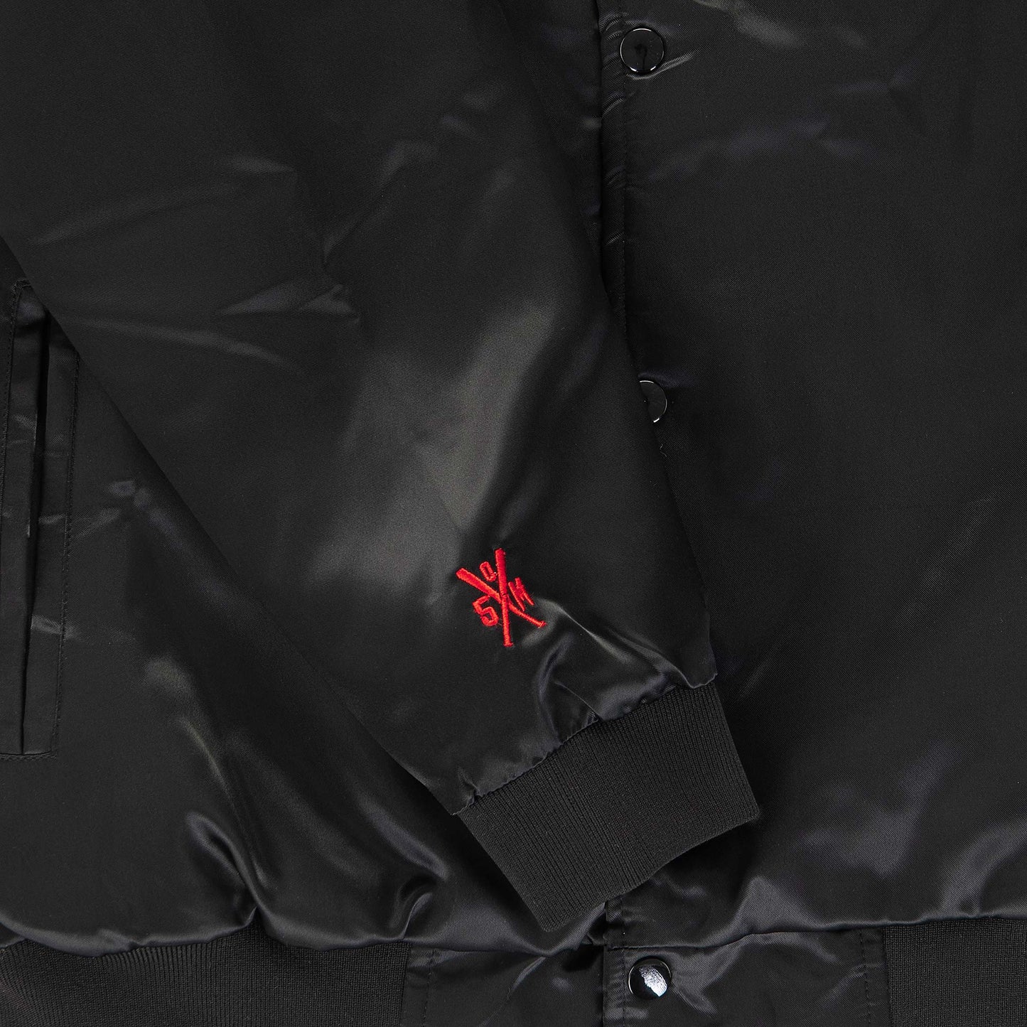 "5OM GRFX" Bomber Jacket Black