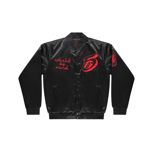 "5OM GRFX" Bomber Jacket Black