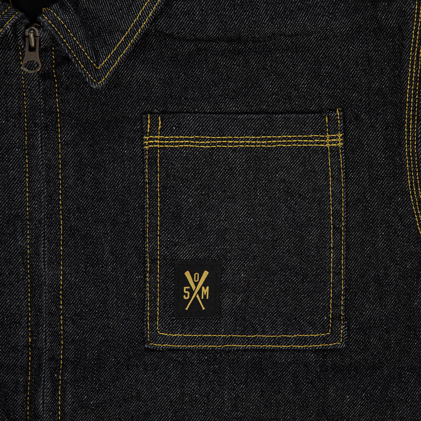 "RETROFUTURE" Worker Jacket Denim Sherpa Black