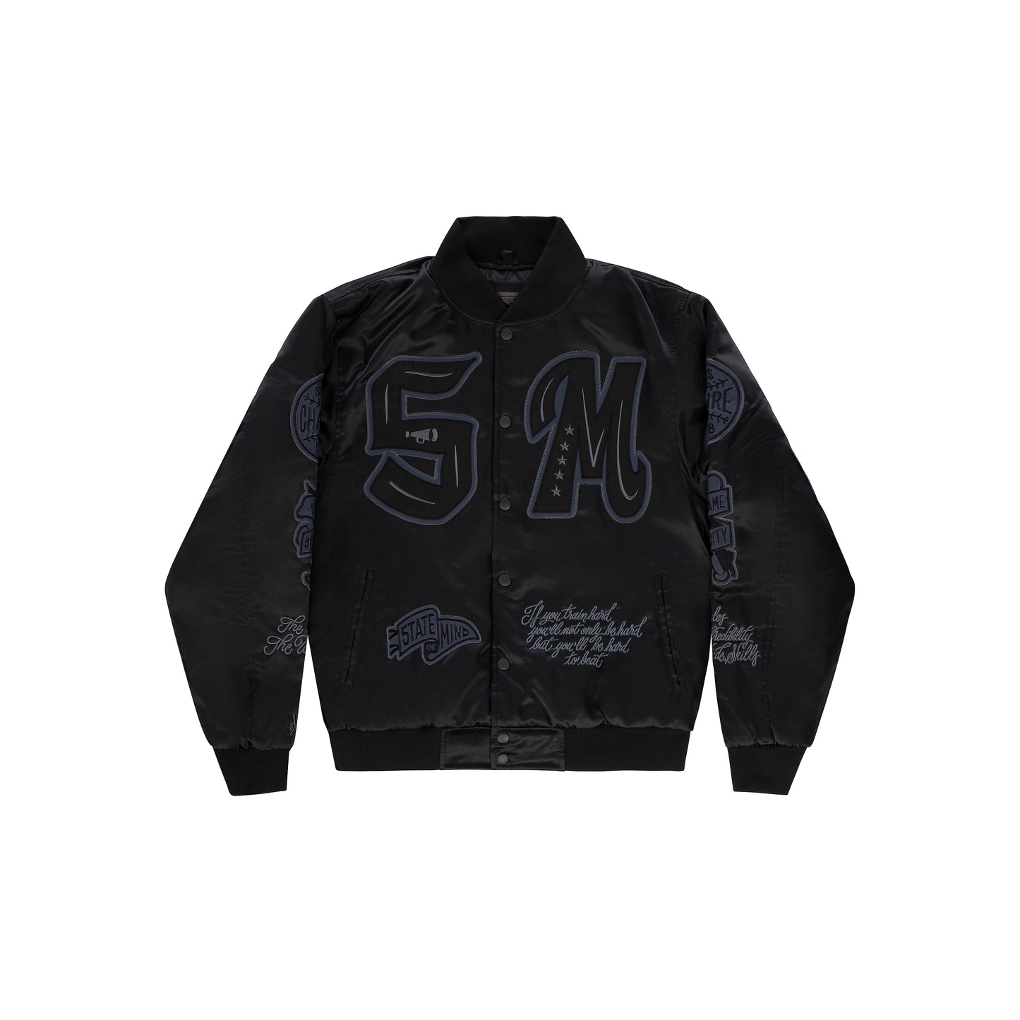 "LONE WOLVES" Bomber Black