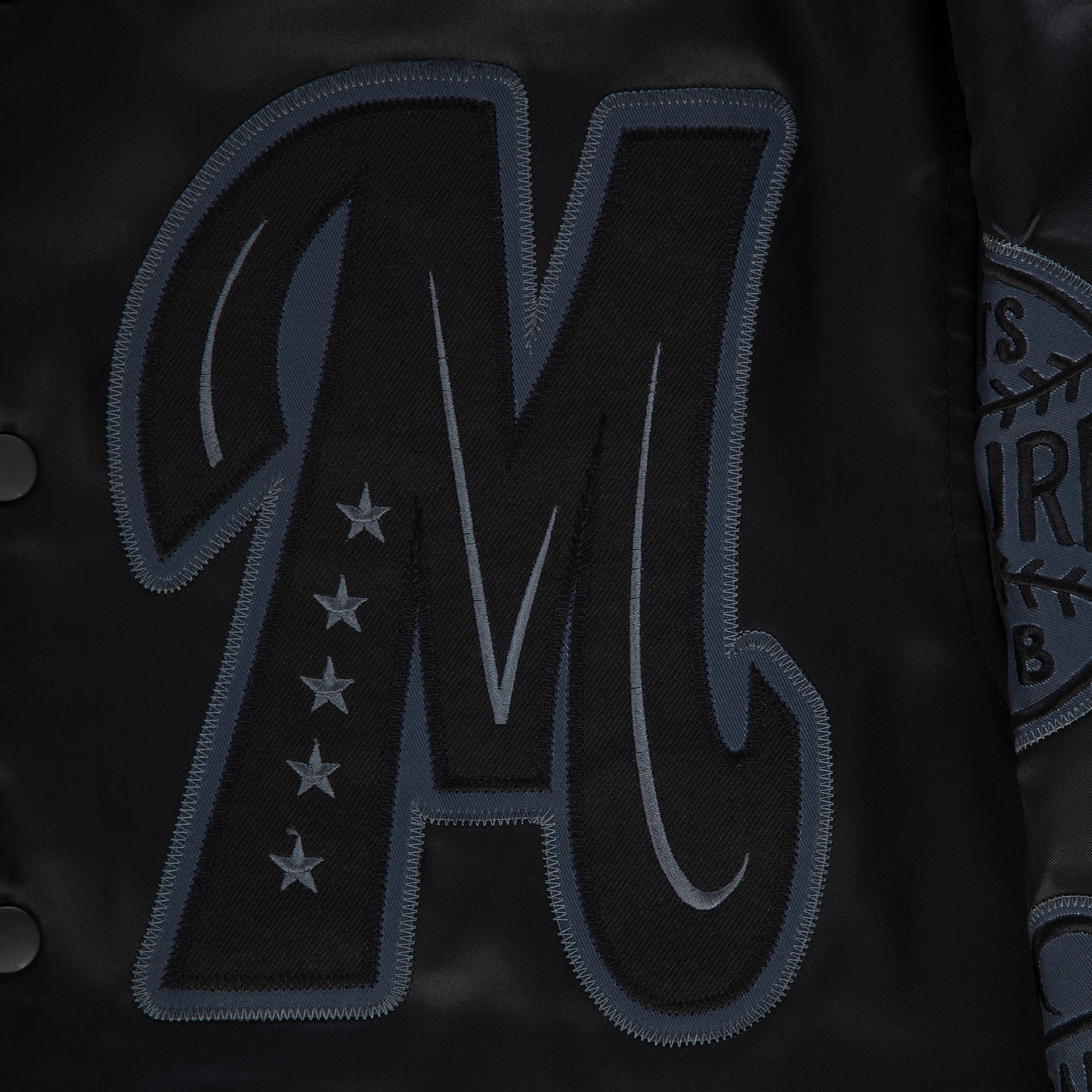 "LONE WOLVES" Bomber Black