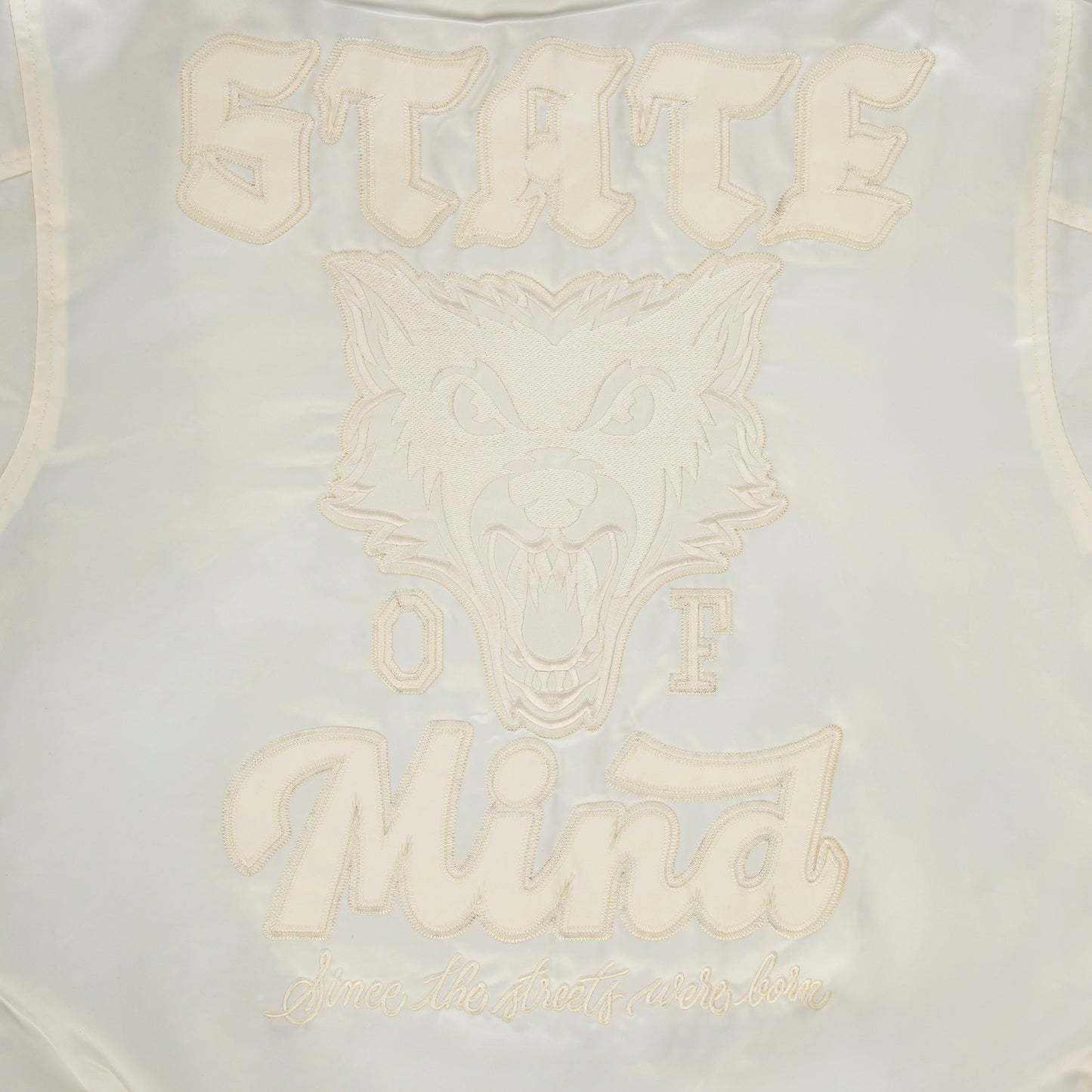 "LONE WOLVES" Bomber White