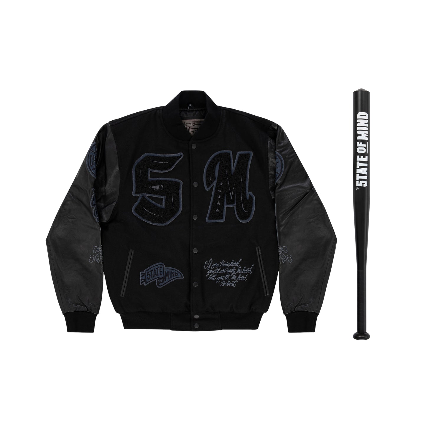 "LONE WOLVES" Bundle / Varsity Black + baseball bat