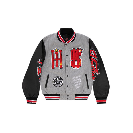 "ITALIAN HUSTLER" by Guè Varsity Dark Grey