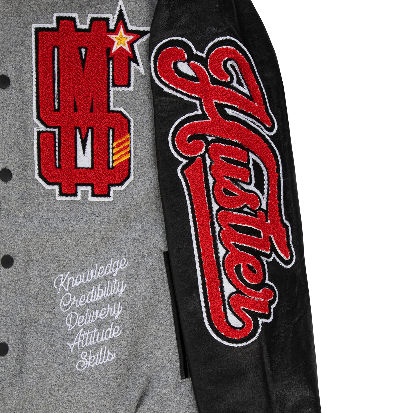 "ITALIAN HUSTLER" by Guè Varsity Dark Grey