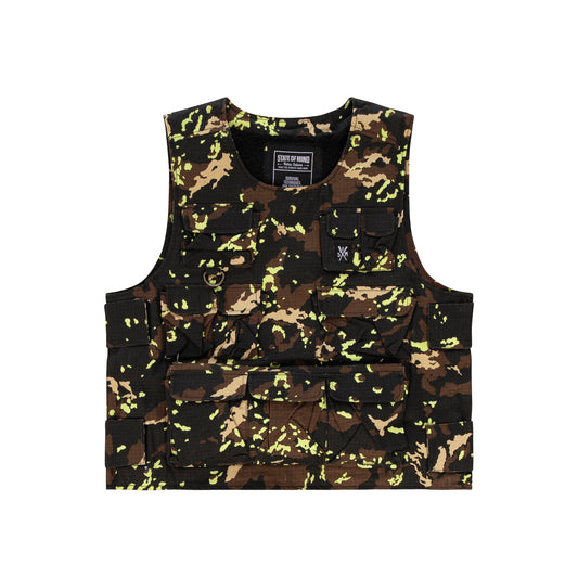 "RETROFUTURE" Cargo Bullet Proof Vest Acid Camo