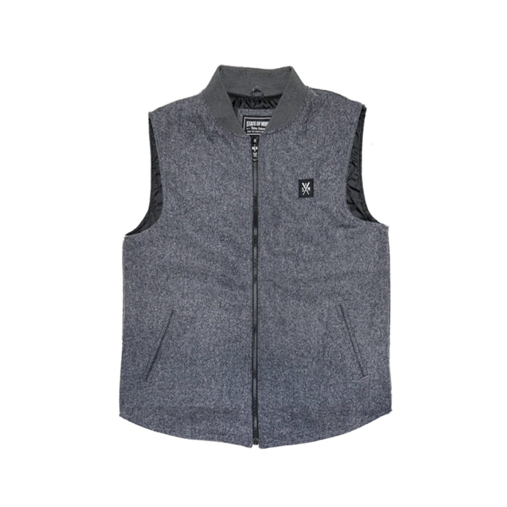 " RETROFUTURE HIDDEN CARGO " Wool Vest Grey