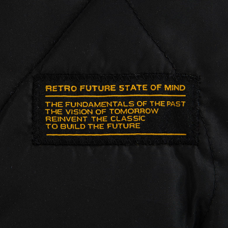 " RETROFUTURE BASIC " Quilted Vest Black