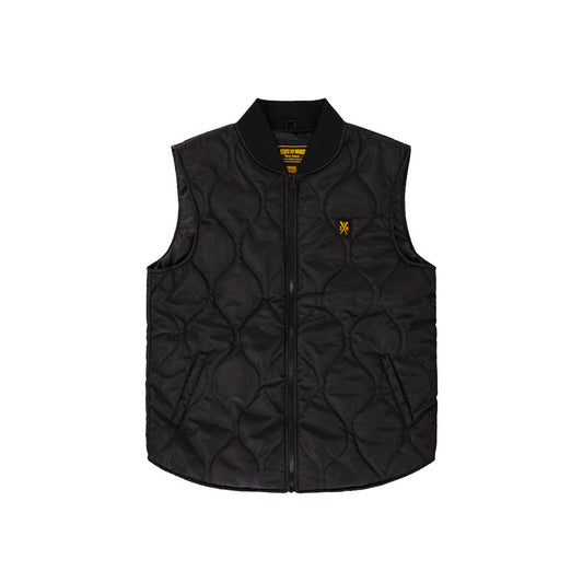 " RETROFUTURE BASIC " Quilted Vest Black