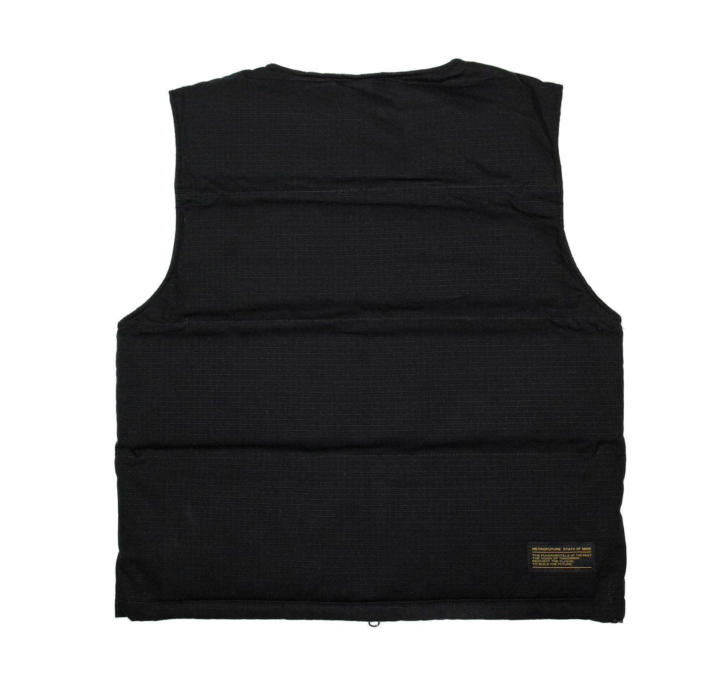 "RETROFUTURE BASIC" RF Puffer Rider Vest Black