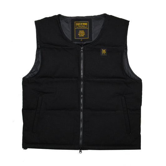 "RETROFUTURE BASIC" RF Puffer Rider Vest Black