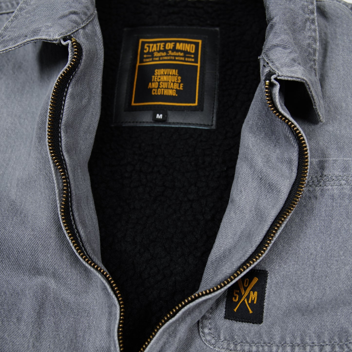 "RETROFUTURE WORKER" RF Worker Jacket Black Label Jeans Grey